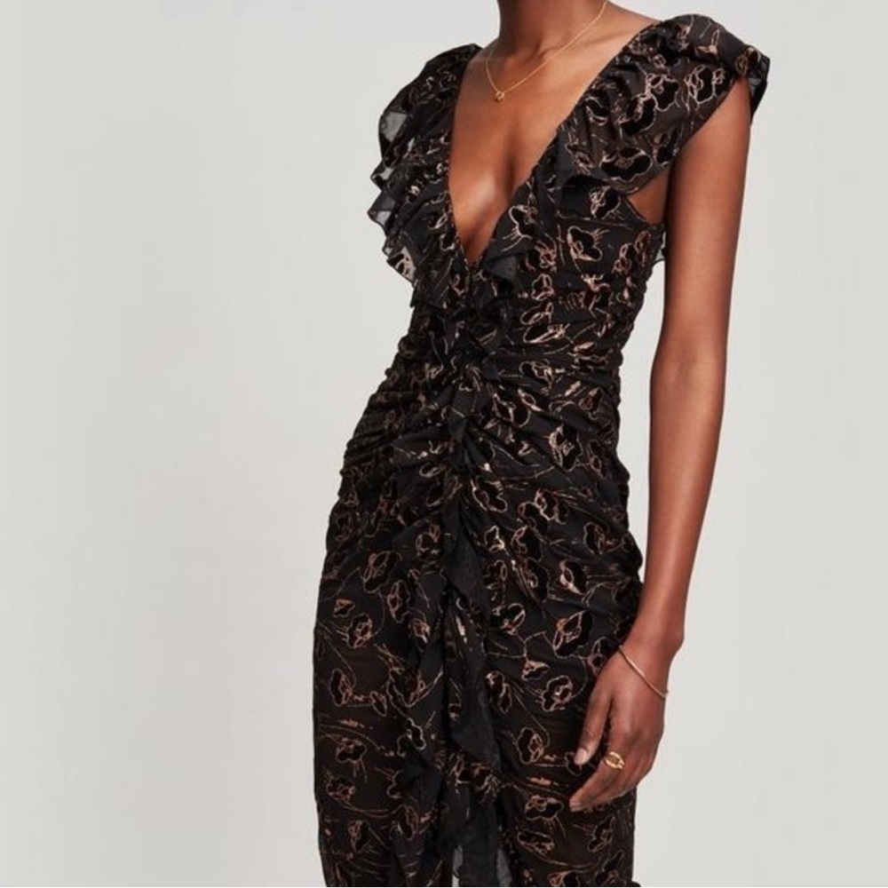 Alice McCall Off Duty ruffle-trimmed chiffon gown
